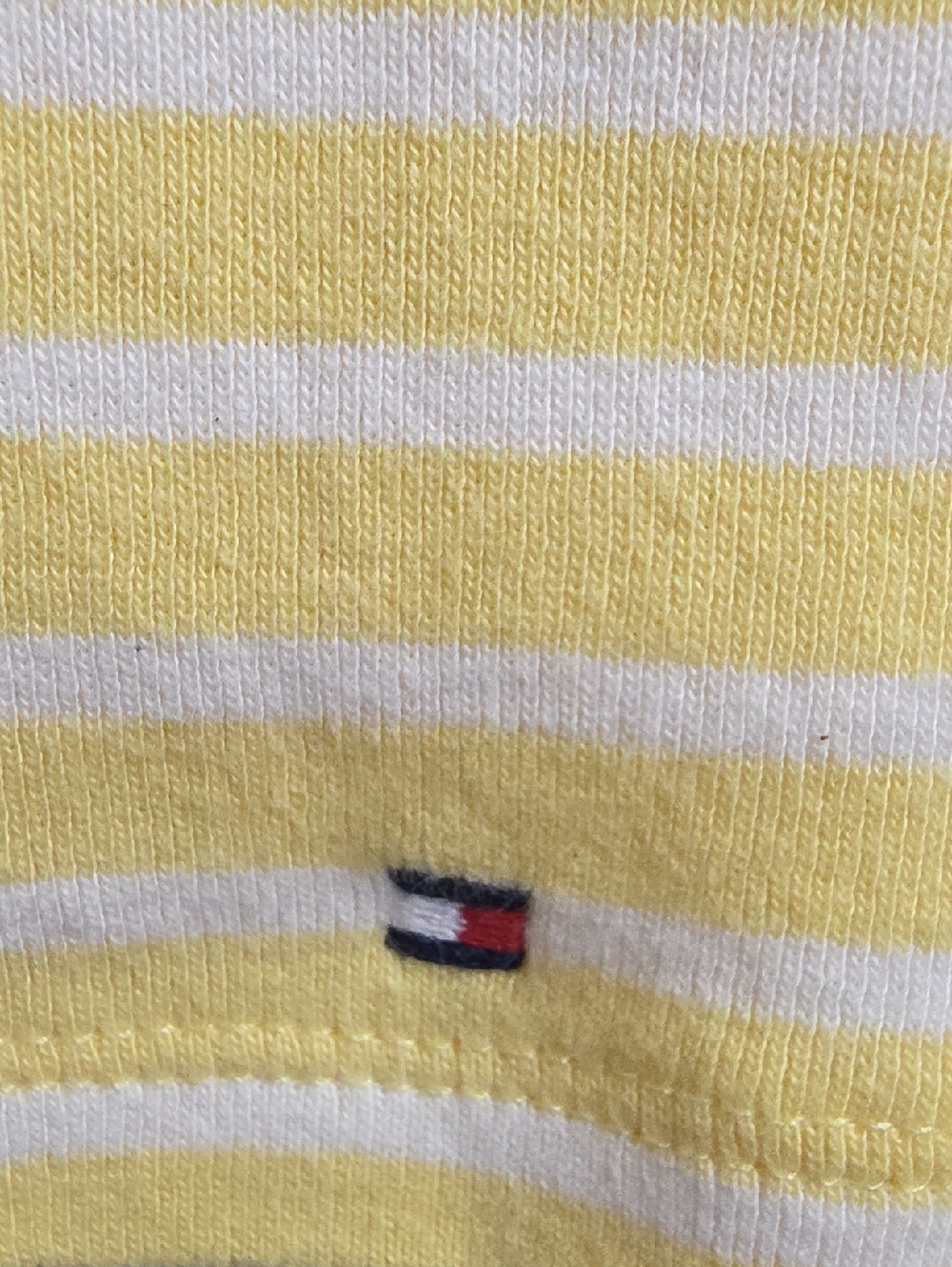 Tommy Hilfiger Yellow & White Striped Short Sleeve Top - Size M - Picture 6 of 7